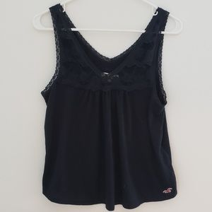 Navy Hollister Lace Boho Tank | M